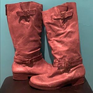 Butter soft slouchy brown leather boots
